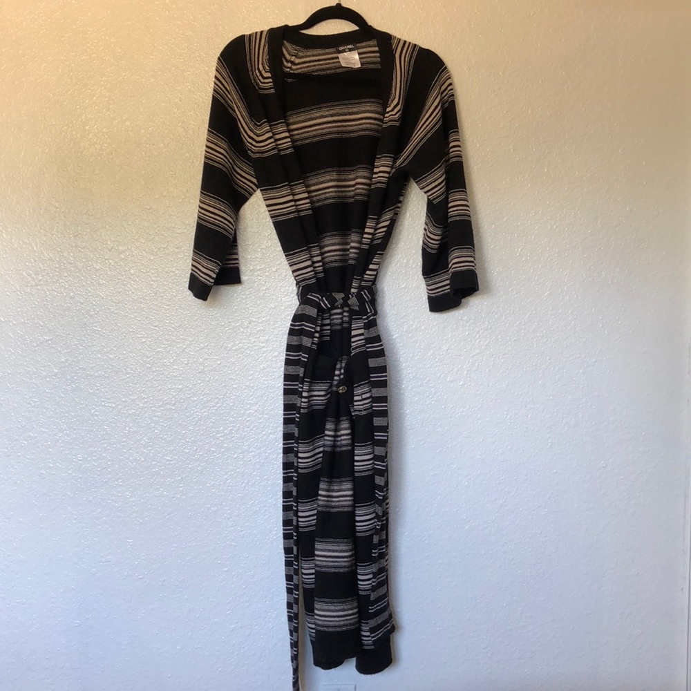 Authentic Chanel long cardigan sweater